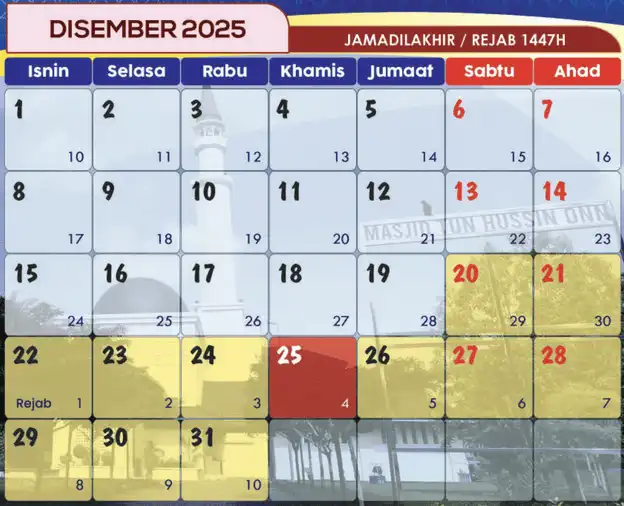 kalendar-islam-2025-disember