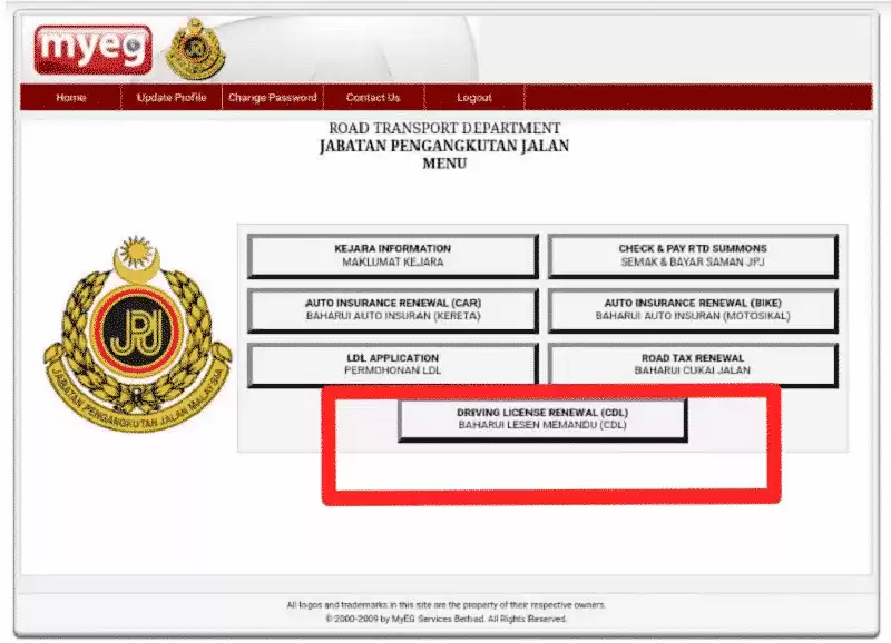 cara perbaharui driving licence
