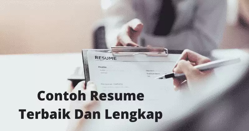 contoh resume terbaik dan lengkap