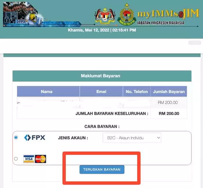 Cara renew passport online
