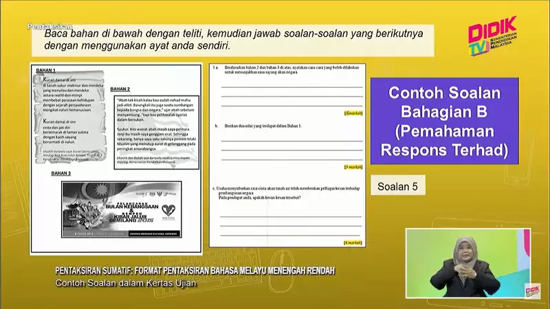 contoh soalan uasa bahasa melayu menengah rendah